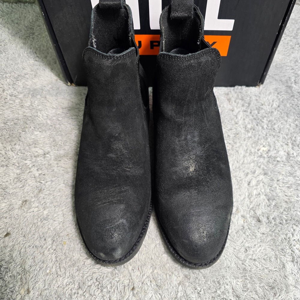 Frye Supply Chelsea Work Boot Black Oiled Suede Composite Toe Women 10 WIDE - Picture 2 of 9